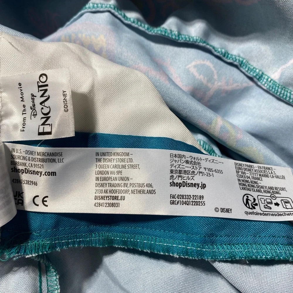 Disney Girls Encanto‎ Mirabel Costume Dress Size 9/10 White Blue EUC - Picture 11 of 12